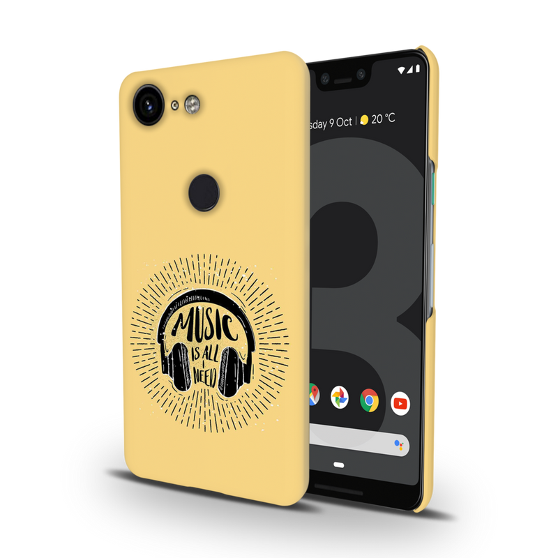 Music is all i need Printed Slim Cases and Cover for Pixel 3