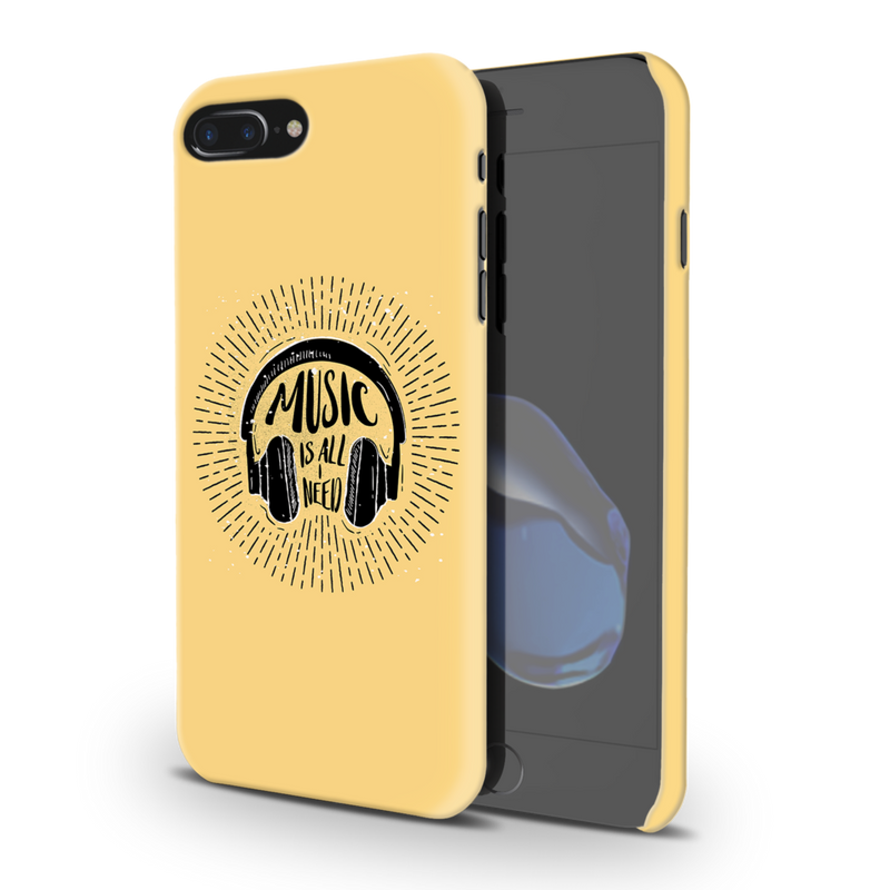 Music is all i need Printed Slim Cases and Cover for iPhone 8 Plus
