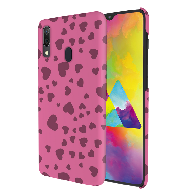 Pink Hearts Printed Slim Cases and Cover for Galaxy A30