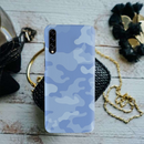 Blue and White Camouflage Printed Slim Cases and Cover for Galaxy A50S