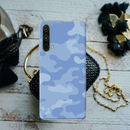 Blue and White Camouflage Printed Slim Cases and Cover for OnePlus Nord CE 5G