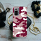 Maroon and White Camouflage Printed Slim Cases and Cover for Redmi Note 10 Pro