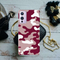 Maroon and White Camouflage Printed Slim Cases and Cover for OnePlus 9