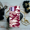 Maroon and White Camouflage Printed Slim Cases and Cover for iPhone 12 Mini