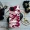 Maroon and White Camouflage Printed Slim Cases and Cover for Pixel 4A