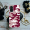 Maroon and White Camouflage Printed Slim Cases and Cover for Galaxy S20