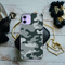 Olive Green and White Camouflage Printed Slim Cases and Cover for iPhone 12
