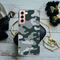 Olive Green and White Camouflage Printed Slim Cases and Cover for Galaxy S21