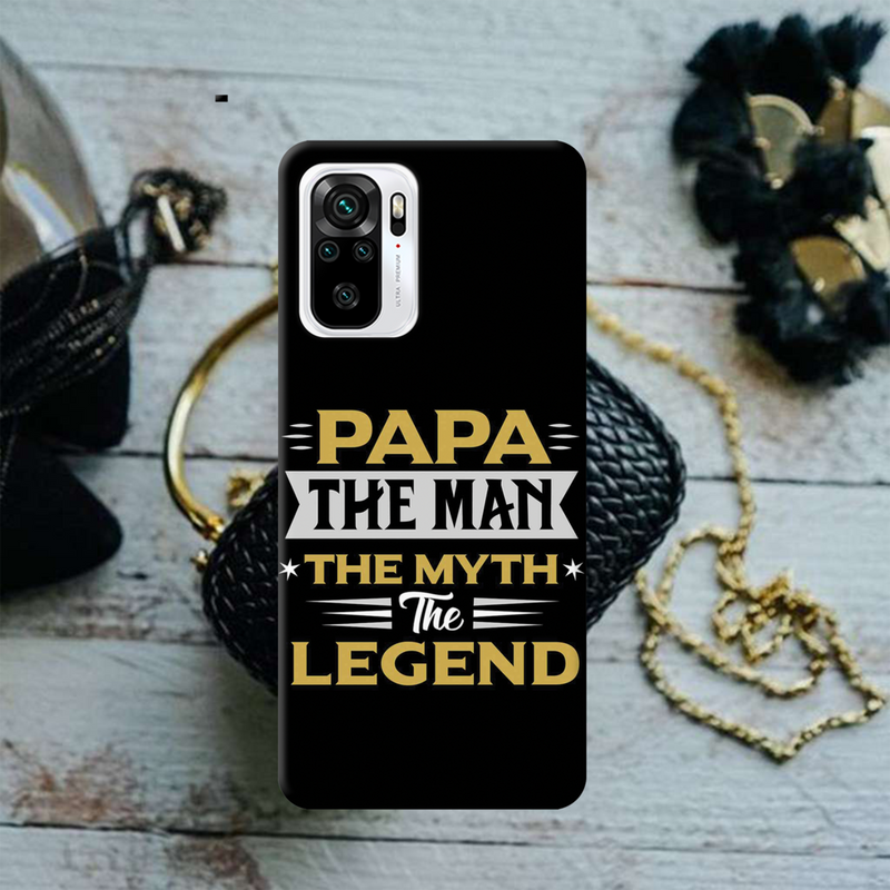 Papa the legend Printed Slim Cases and Cover for Redmi Note 10