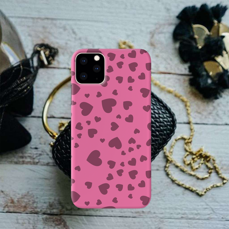 Pink Hearts Printed Slim Cases and Cover for iPhone 11 Pro