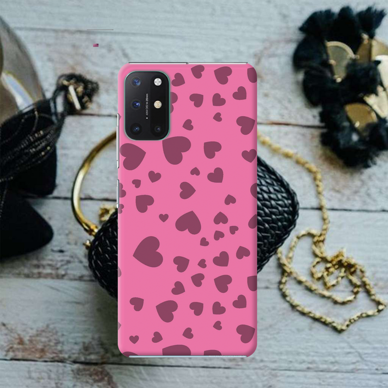 Pink Hearts Printed Slim Cases and Cover for OnePlus 8T