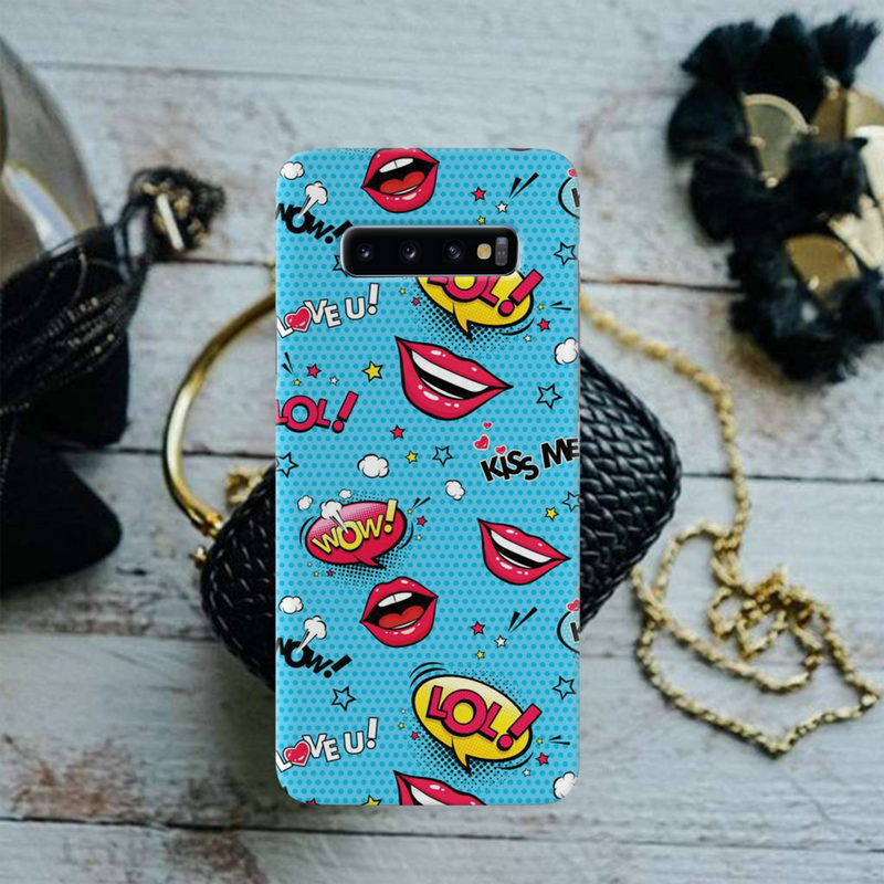 Kiss me Printed Slim Cases and Cover for Galaxy S10