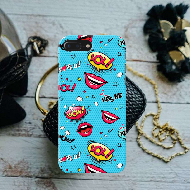 Kiss me Printed Slim Cases and Cover for iPhone 8 Plus