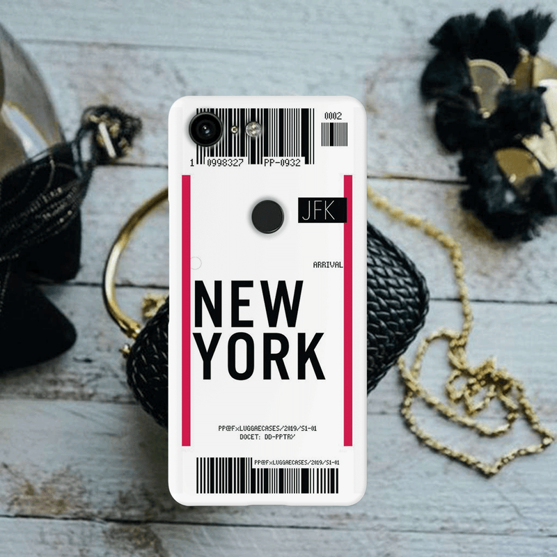 New York ticket Printed Slim Cases and Cover for Pixel 3 XL