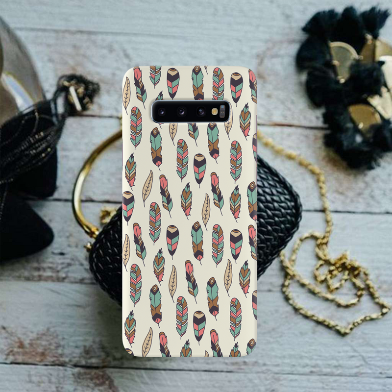 Feather pattern Printed Slim Cases and Cover for Galaxy S10