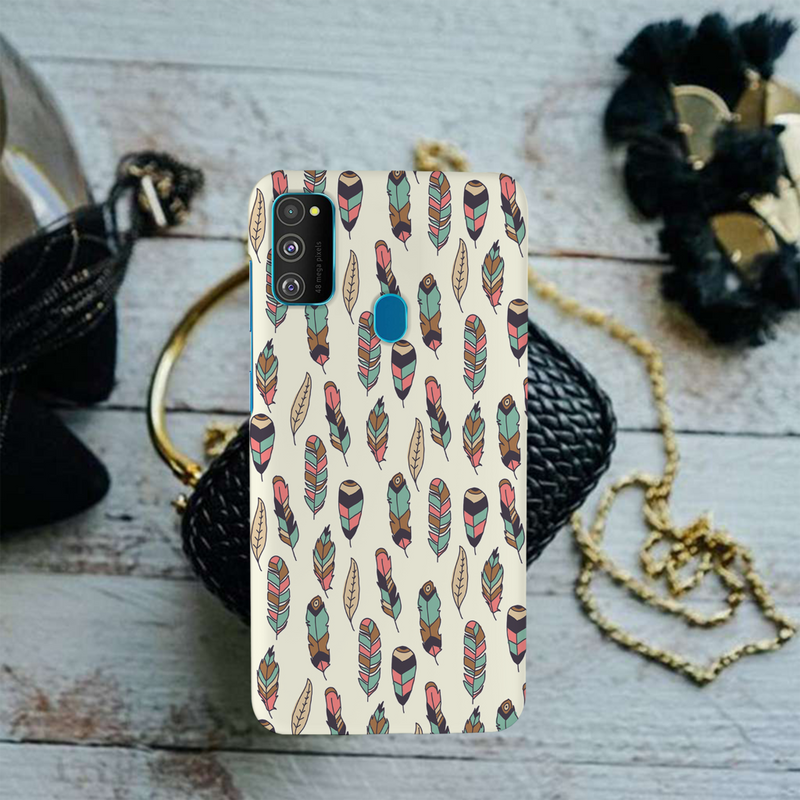 Feather pattern Printed Slim Cases and Cover for Galaxy M30S