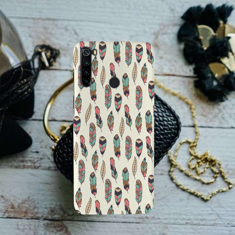 Feather pattern Printed Slim Cases and Cover for Redmi Note 8