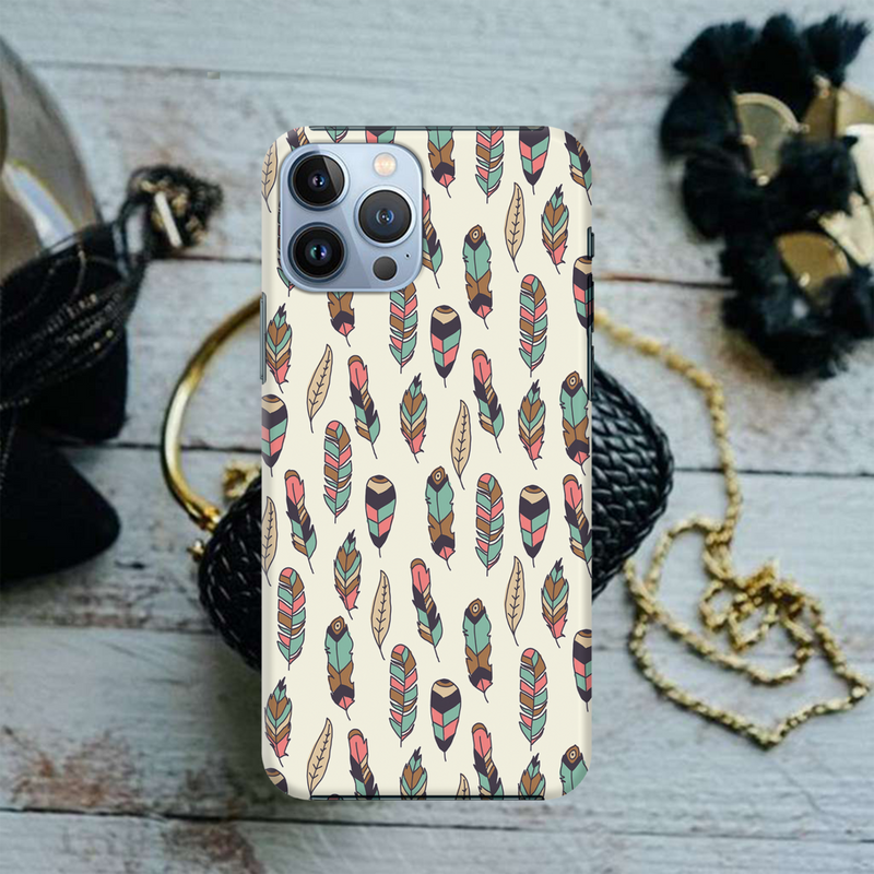 Feather pattern Printed Slim Cases and Cover for iPhone 13 Pro
