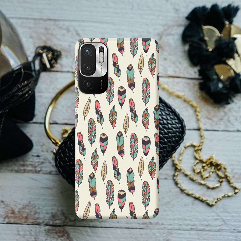 Feather pattern Printed Slim Cases and Cover for Redmi Note 10T