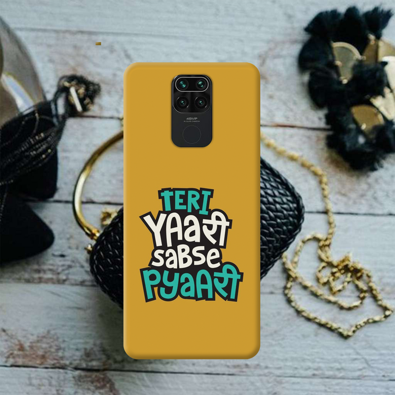 Teri Yari sabse pyari Printed Slim Cases and Cover for Redmi Note 9