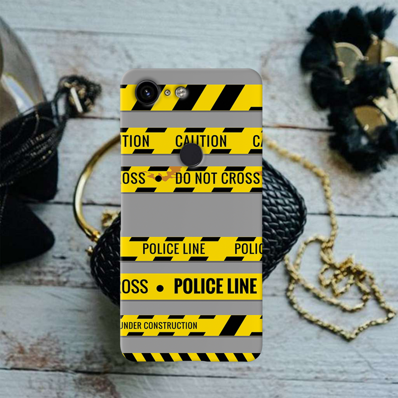 Police line Printed Slim Cases and Cover for Pixel 3