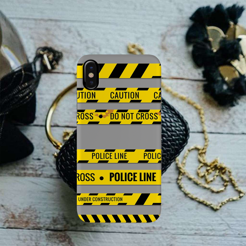 Police line Printed Slim Cases and Cover for iPhone XS