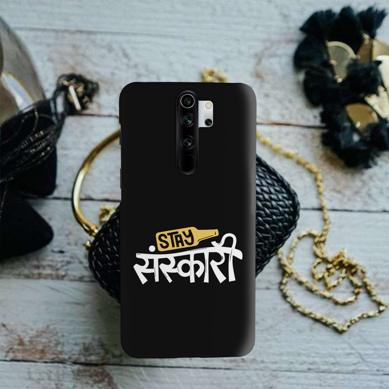 Stay Sanskari Printed Slim Cases and Cover for Redmi Note 8 Pro