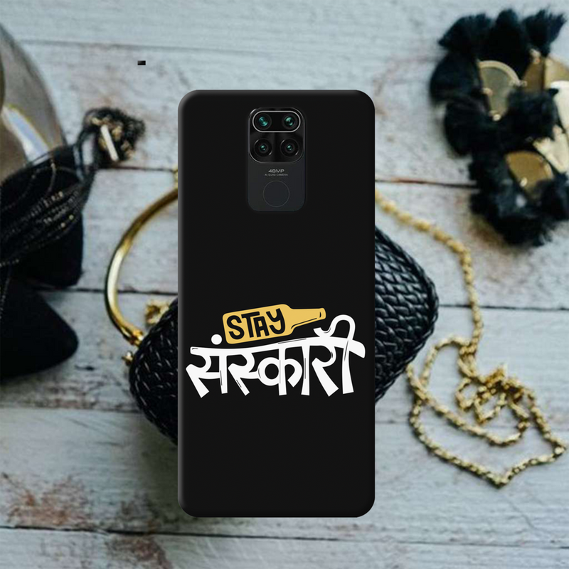 Stay Sanskari Printed Slim Cases and Cover for Redmi Note 9