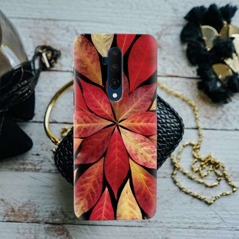 Red Leaf Printed Slim Cases and Cover for OnePlus 7T Pro