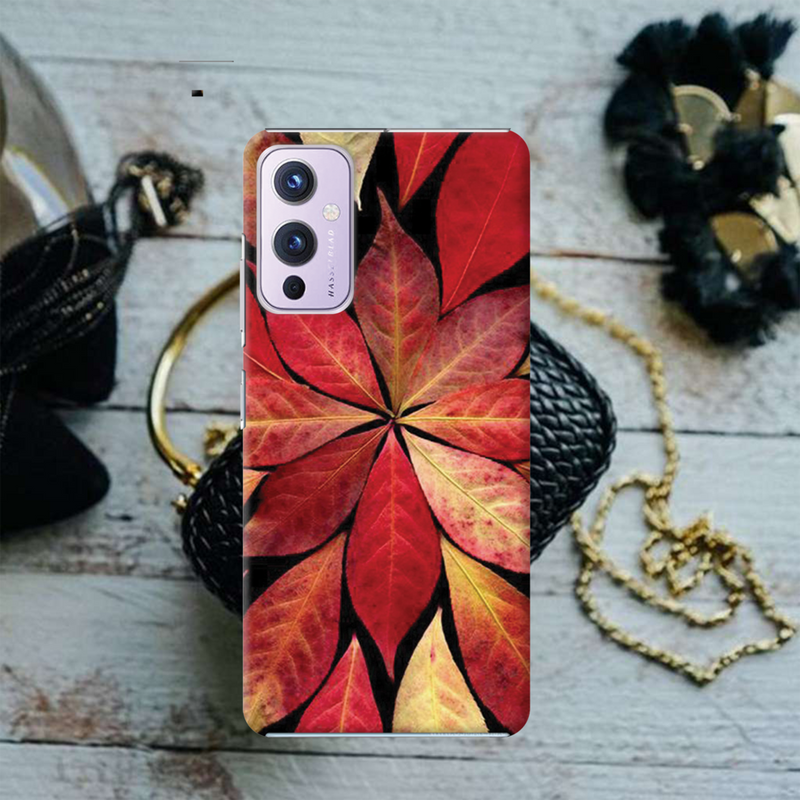 Red Leaf Printed Slim Cases and Cover for OnePlus 9