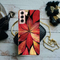 Red Leaf Printed Slim Cases and Cover for Galaxy S21