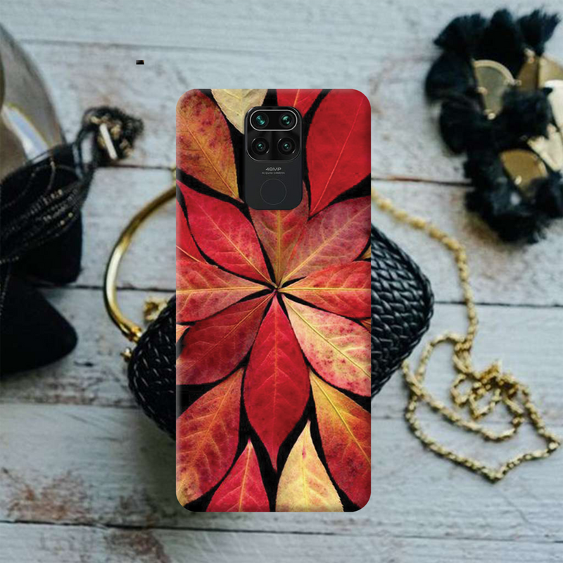 Red Leaf Printed Slim Cases and Cover for Redmi Note 9