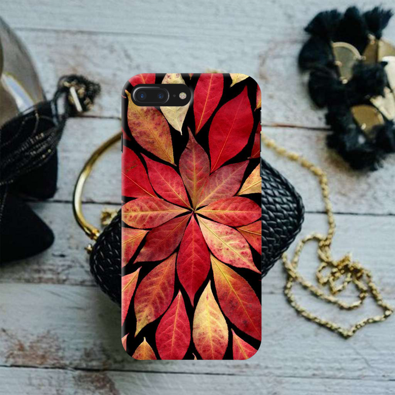 Red Leaf Printed Slim Cases and Cover for iPhone 8 Plus