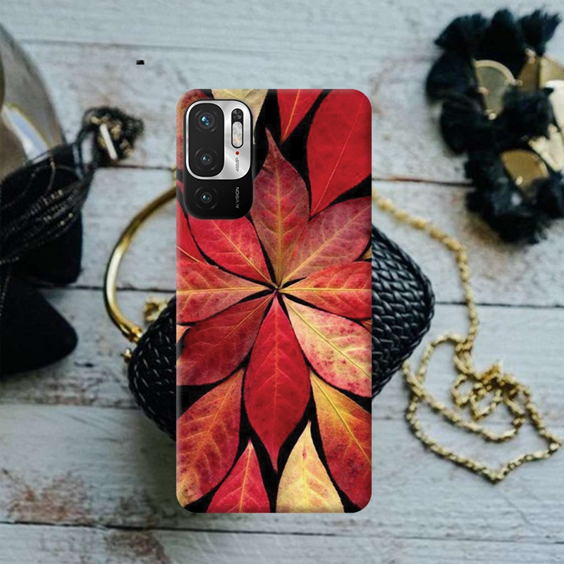 Red Leaf Printed Slim Cases and Cover for Redmi Note 10T