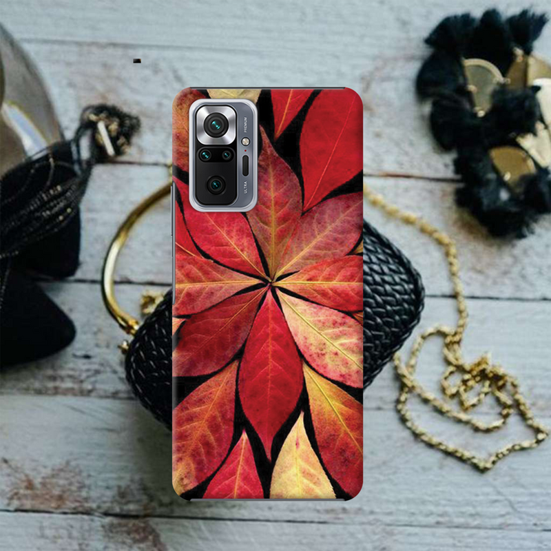 Red Leaf Printed Slim Cases and Cover for Redmi Note 10 Pro