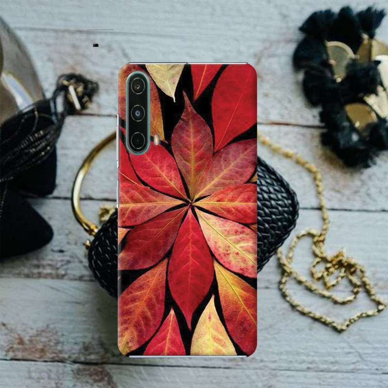Red Leaf Printed Slim Cases and Cover for OnePlus Nord CE 5G