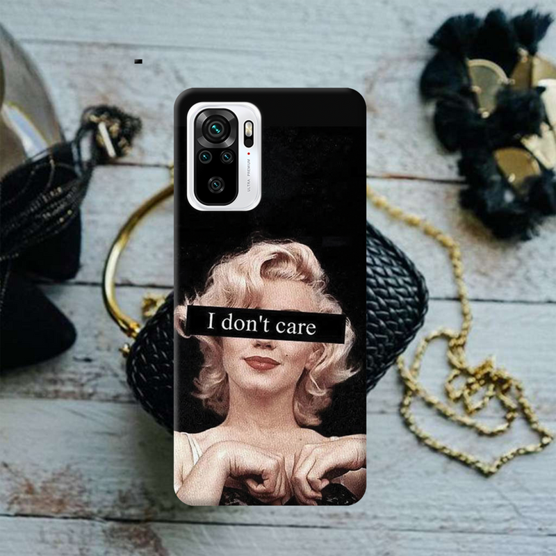 I Don't care Printed Slim Cases and Cover for Redmi Note 10