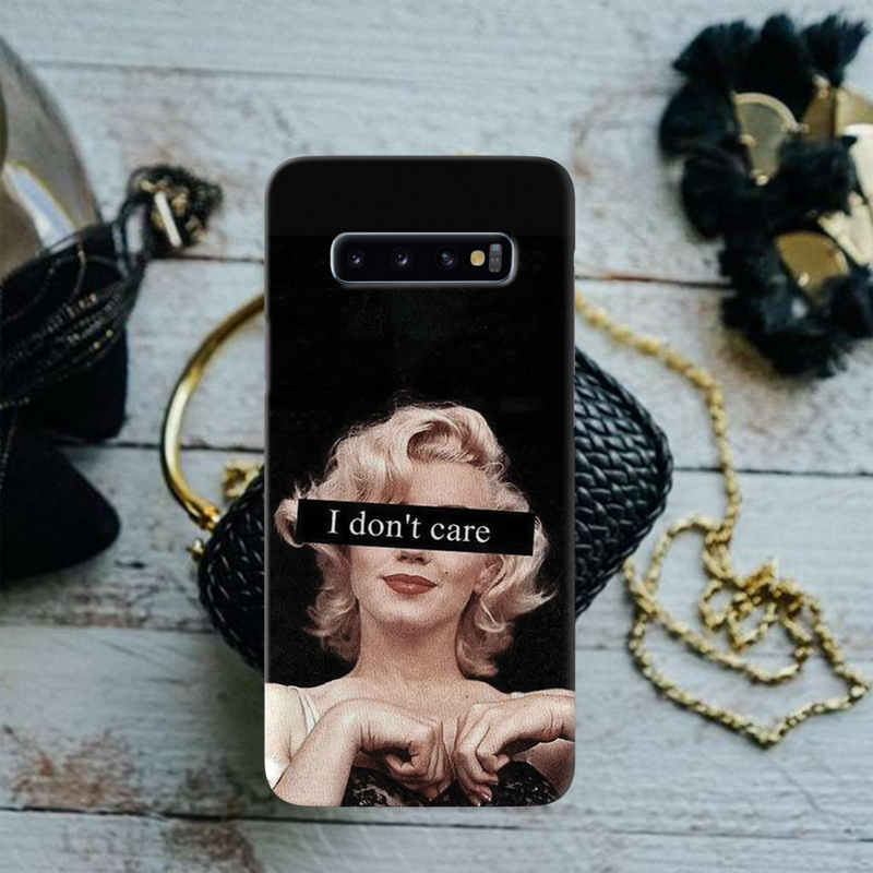I Don't care Printed Slim Cases and Cover for Galaxy S10