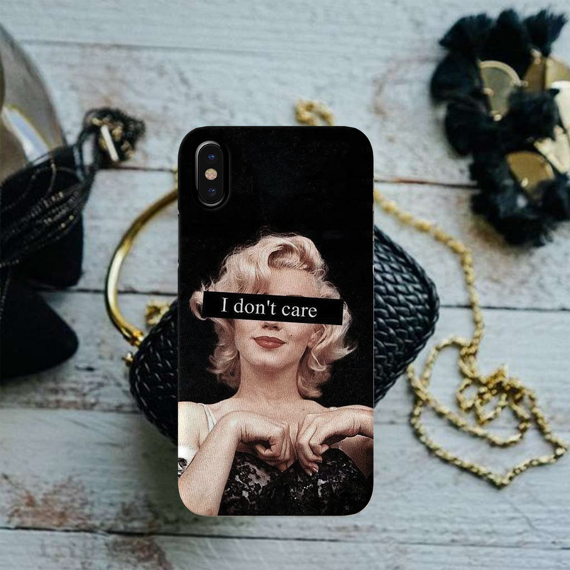 I Don't care Printed Slim Cases and Cover for iPhone X
