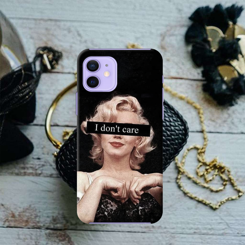 I Don't care Printed Slim Cases and Cover for iPhone 12