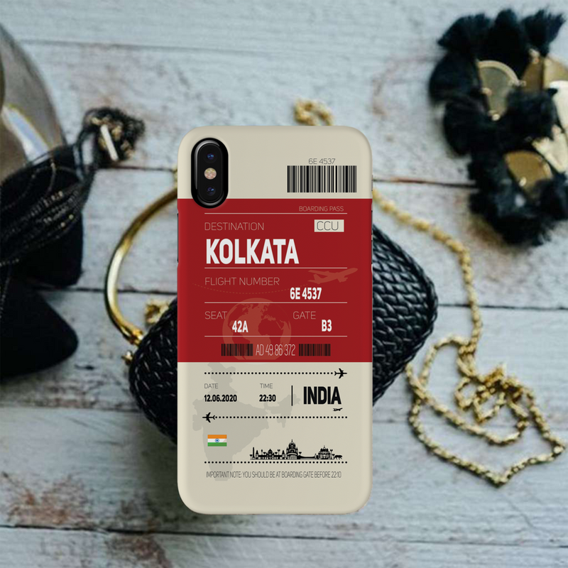 Kolkata ticket Printed Slim Cases and Cover for iPhone X