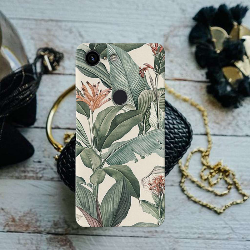 Green Leafs Printed Slim Cases and Cover for Pixel 3