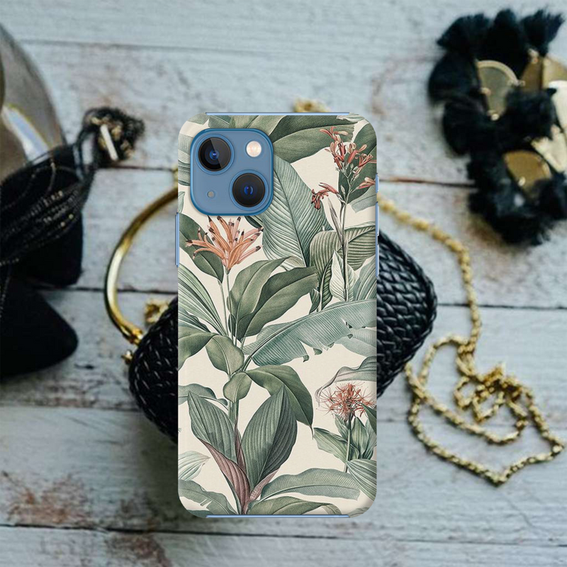 Green Leafs Printed Slim Cases and Cover for iPhone 13