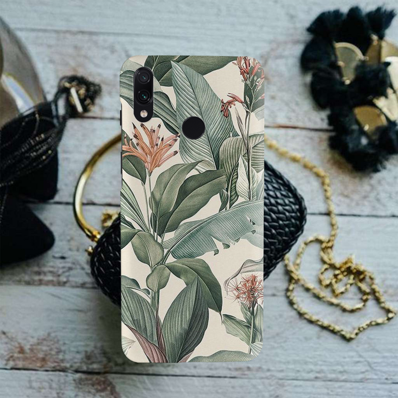 Green Leafs Printed Slim Cases and Cover for Redmi Note 7 Pro