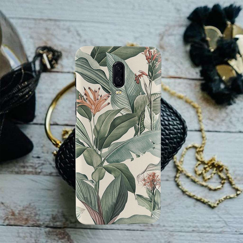 Green Leafs Printed Slim Cases and Cover for OnePlus 6T