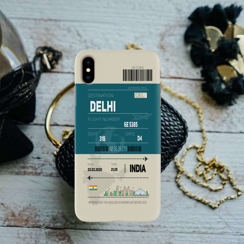 Delhi ticket Printed Slim Cases and Cover for iPhone XS Max