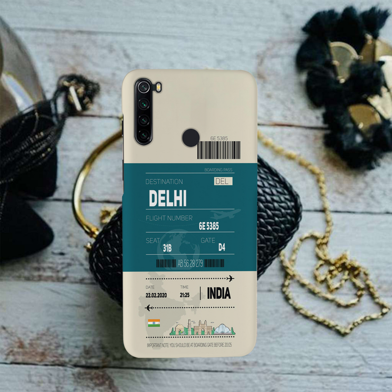 Delhi ticket Printed Slim Cases and Cover for Redmi Note 8