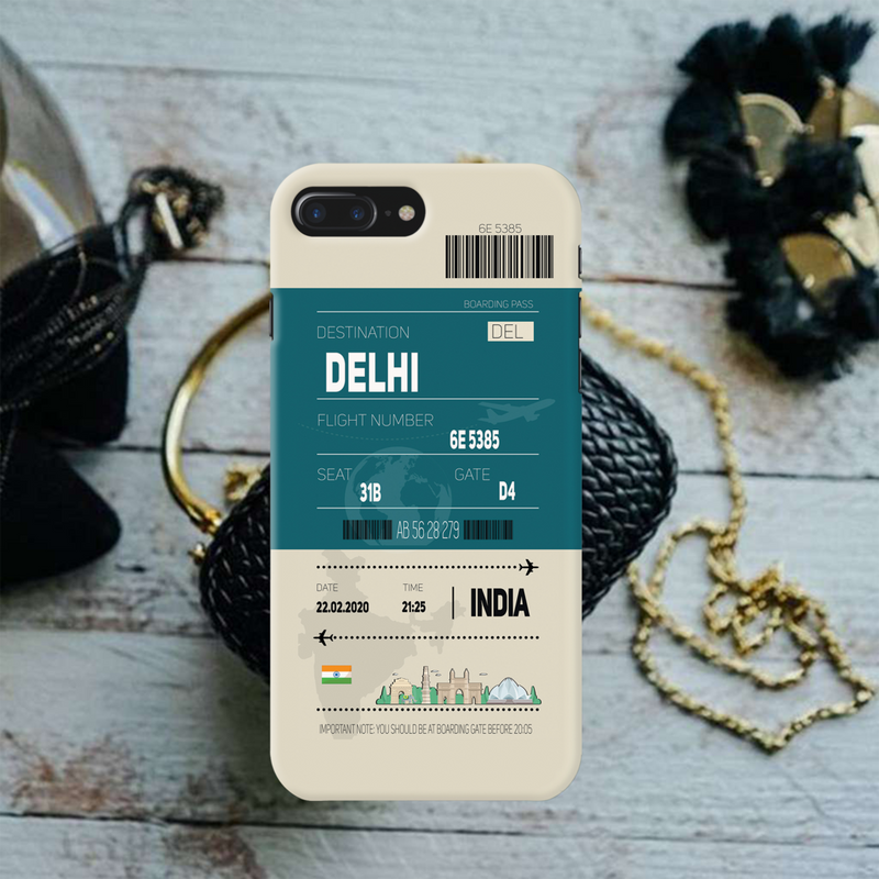 Delhi ticket Printed Slim Cases and Cover for iPhone 8 Plus