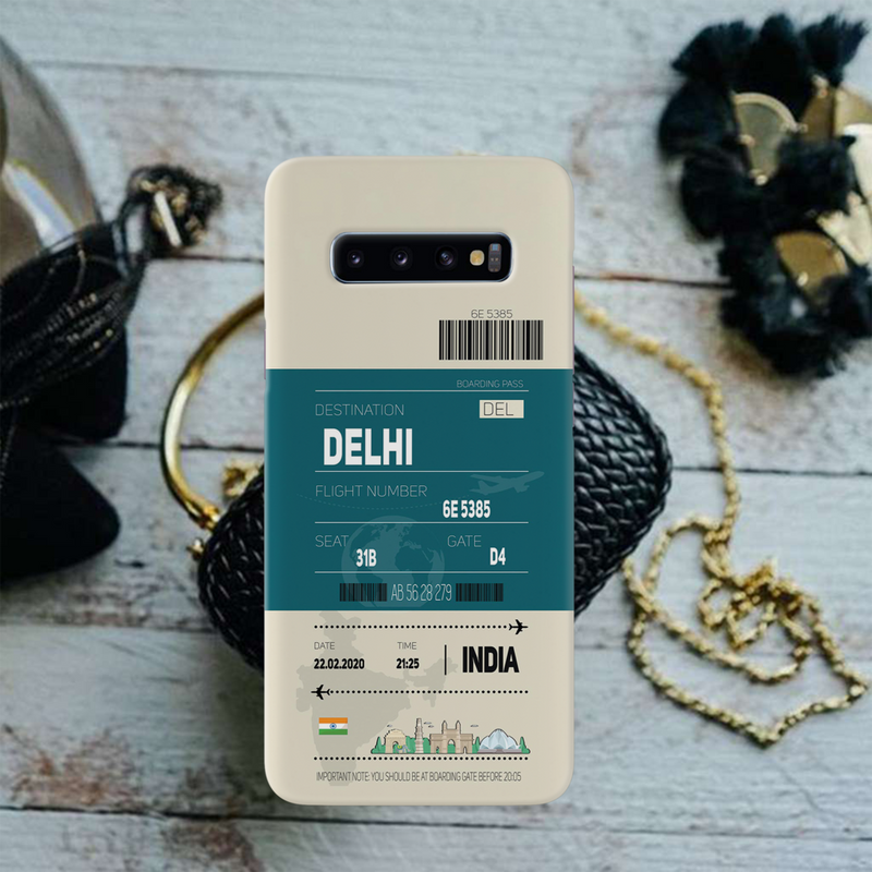 Delhi ticket Printed Slim Cases and Cover for Galaxy S10