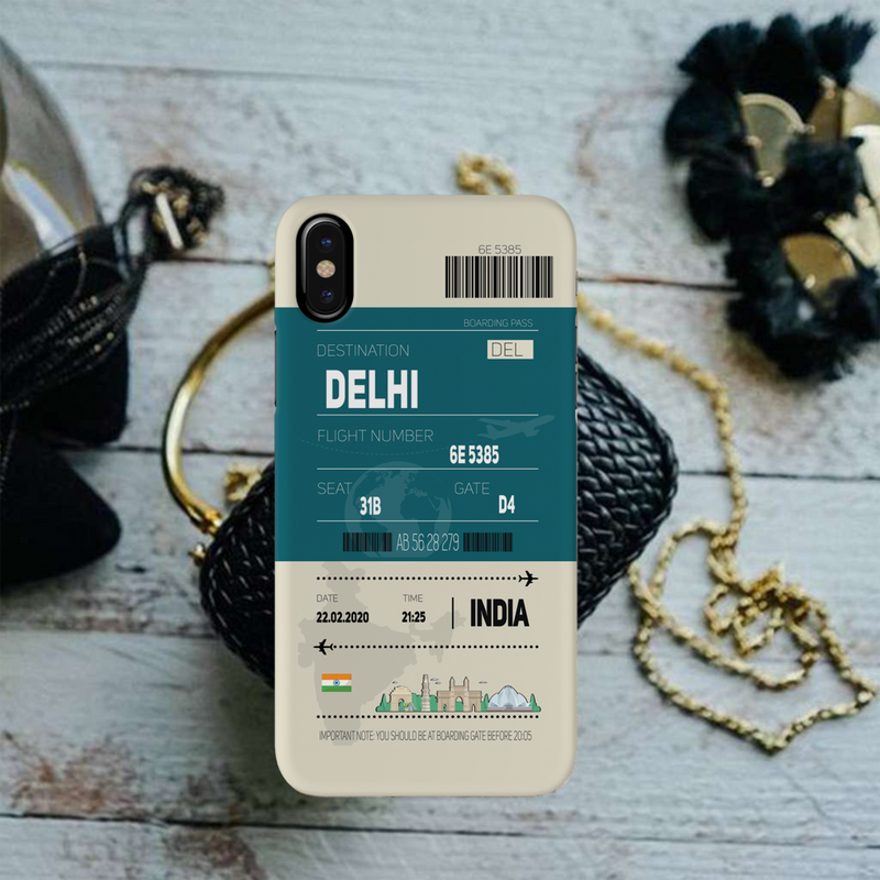 Delhi ticket Printed Slim Cases and Cover for iPhone X
